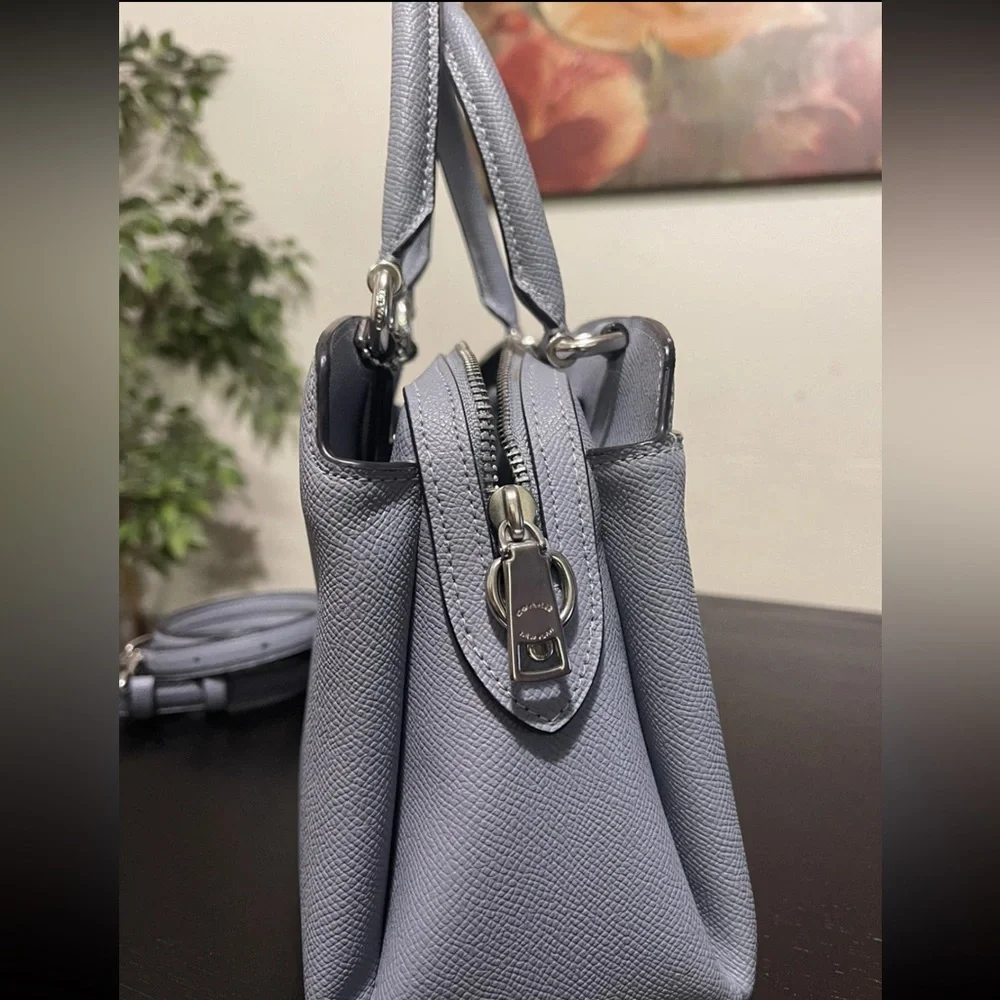 Coach Light blue  Leather Satchel - Picture 3 of 9